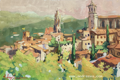 Girona Cathedral and Rooftops
